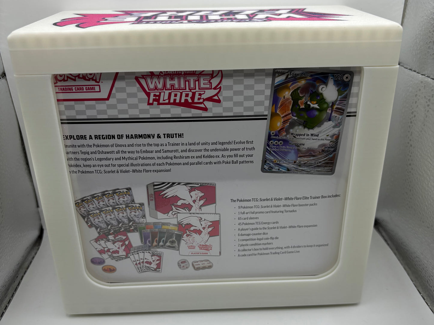 White Flare Elite Trainer Box Display Case