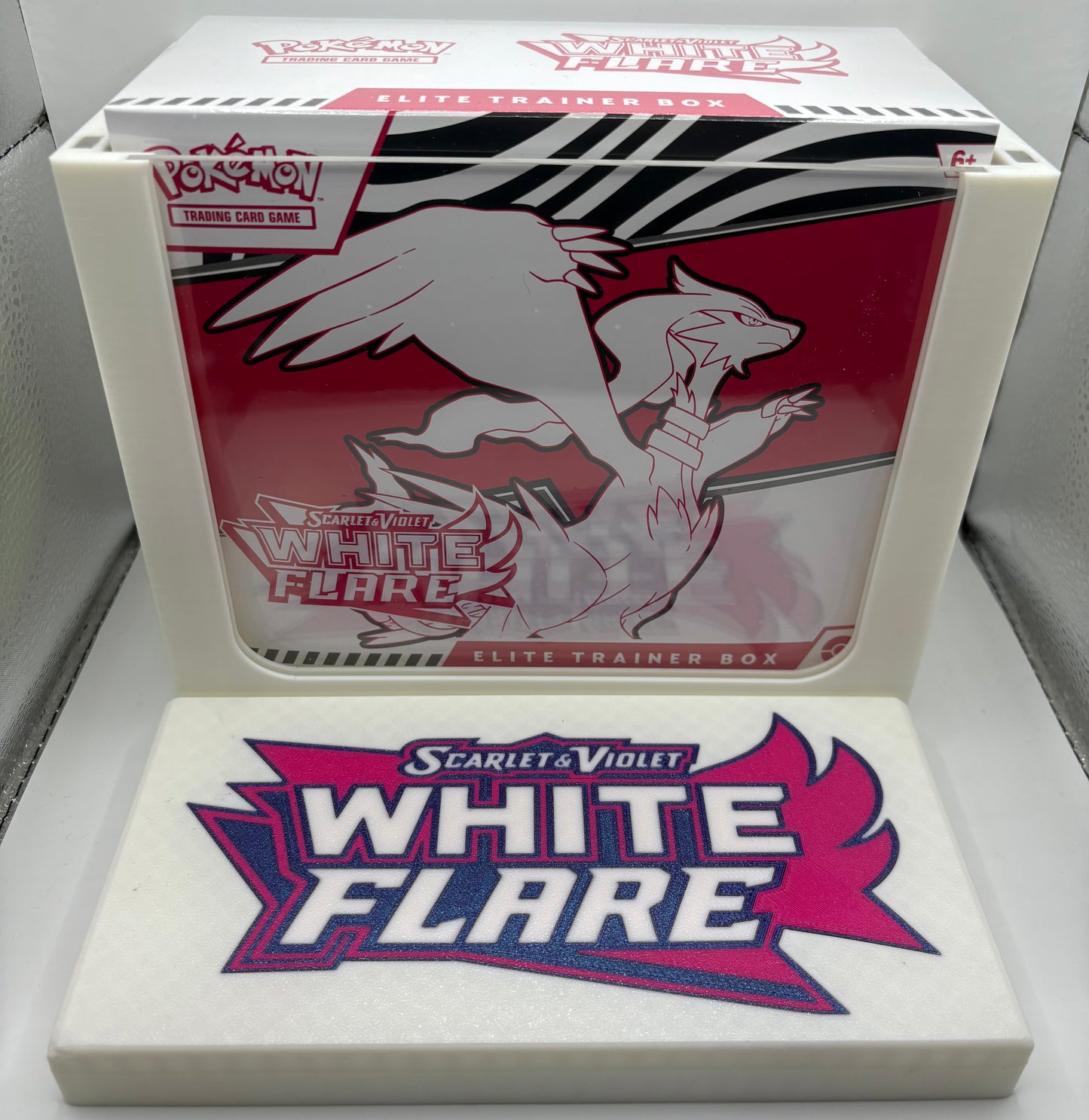 White Flare Elite Trainer Box Display Case